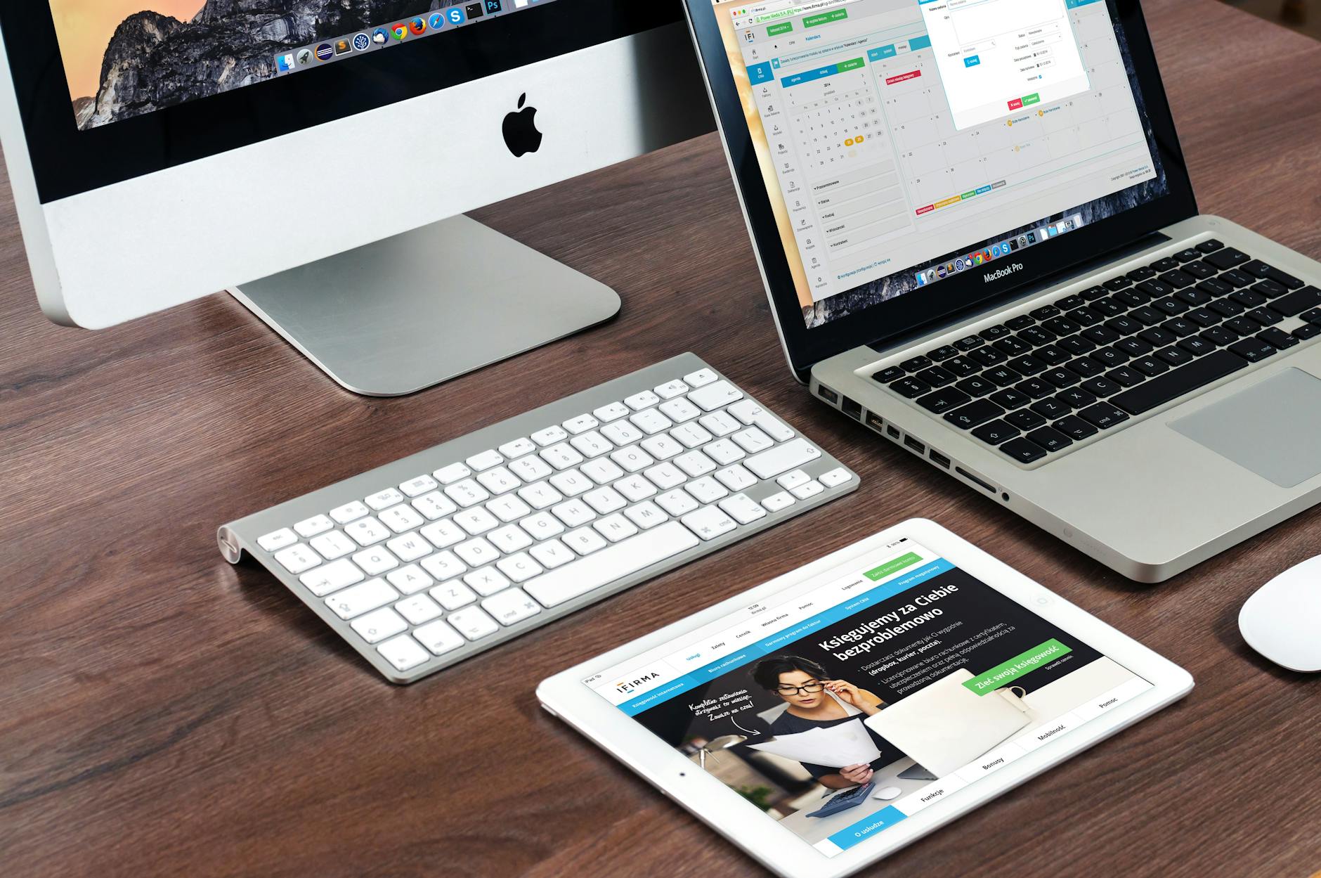 Responsive websites on laptop and phone